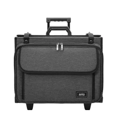 Solo New York Morgan Polyester Briefcase, Laptop Compatible, Rolling, TSA Checkpoint Friendly, Gray (B151-4/10)