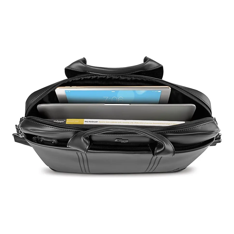 Solo New York Murray 15.6" Vinyl Laptop Bag, Black (VNL100-4)