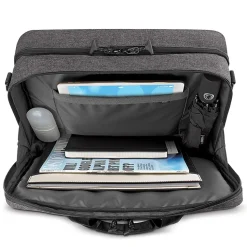 Solo New York Nomad Collection Voyage Laptop Briefcase, Gray Polyester (NOM301-10)