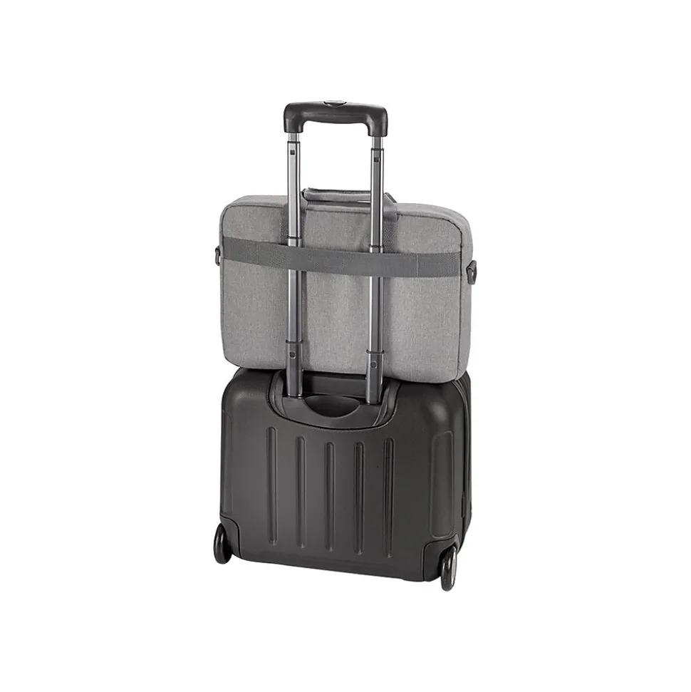 Solo New York Re:new Polyester Briefcase, Laptop Compatible, Heathered Gray (UBN127-10)