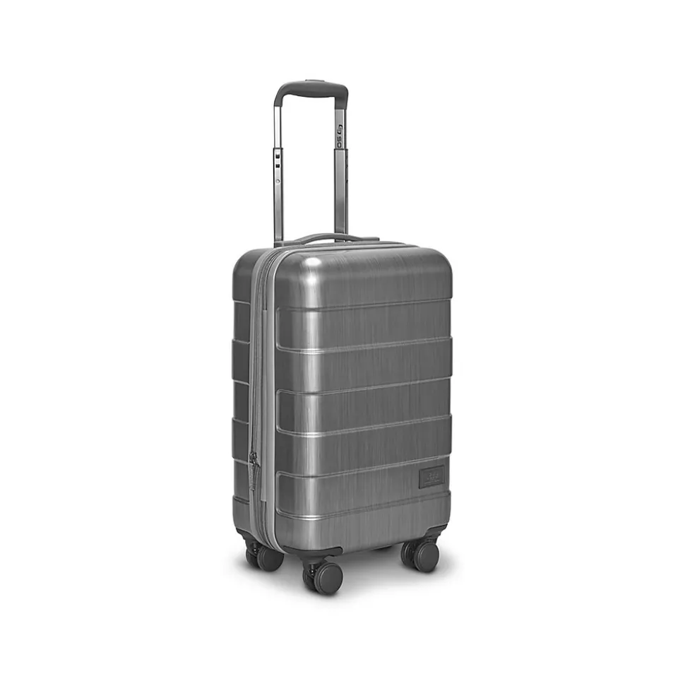 Solo New York Re:serve 22" Hardside Carry-On Suitcase, 4-Wheeled Spinner, TSA Checkpoint Friendly, Gray (UBN921-10)