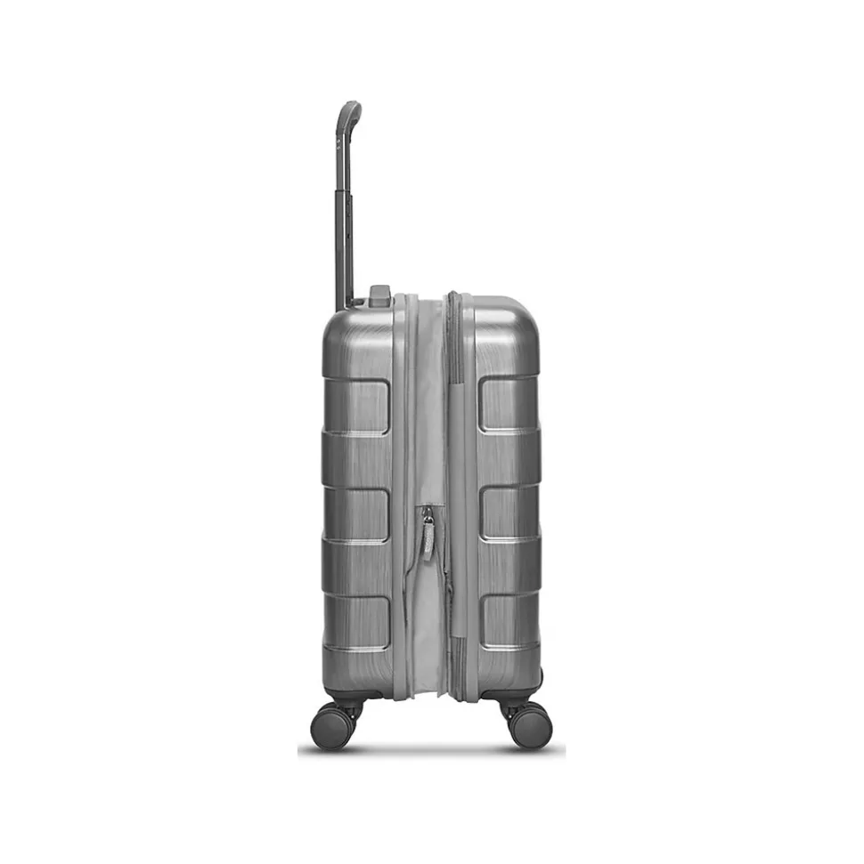 Solo New York Re:serve 22" Hardside Carry-On Suitcase, 4-Wheeled Spinner, TSA Checkpoint Friendly, Gray (UBN921-10)