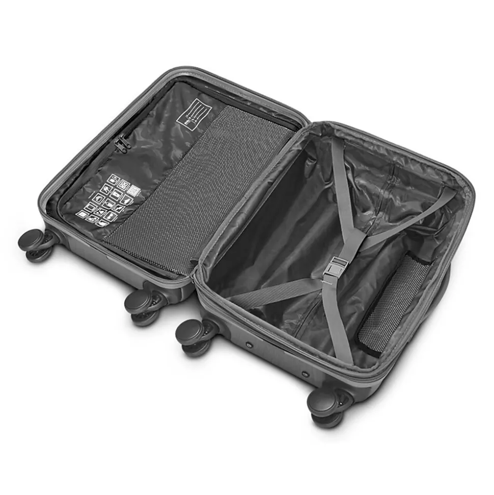 Solo New York Re:serve 22" Hardside Carry-On Suitcase, 4-Wheeled Spinner, TSA Checkpoint Friendly, Gray (UBN921-10)