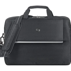 Solo New York Urban Chrysler Polyester Briefcase, Laptop Compatible, Black (LVL330-4)