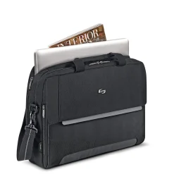 Solo New York Urban Chrysler Polyester Briefcase, Laptop Compatible, Black (LVL330-4)