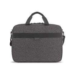 Solo New York Voyage Polyester Briefcase, Laptop Compatible, TSA Checkpoint Friendly, Gray/Black (NOM301-10)