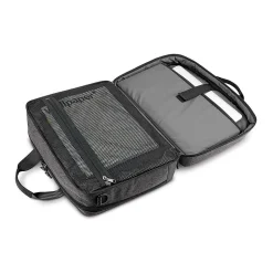 Solo New York Voyage Polyester Briefcase, Laptop Compatible, TSA Checkpoint Friendly, Gray/Black (NOM301-10)