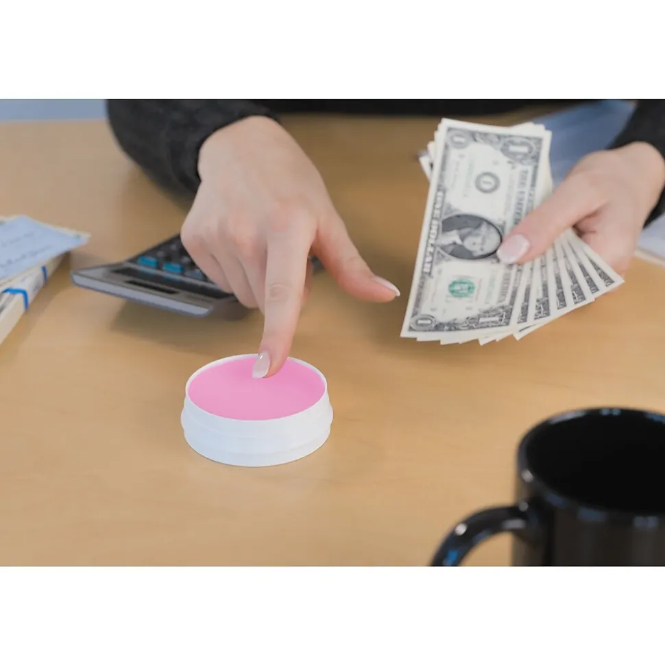 Sortkwik 1.75 oz. Fingertip Moistener, Pink (10134)