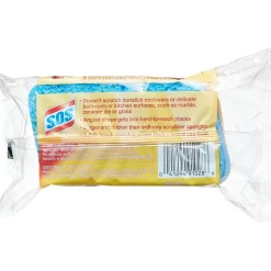 S.O.S All Surface Scrubber Sponge, 3 Sponges/Pack, 8 Packs/Case (91028)
