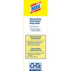 S.O.S CloroxPro Steel Wool Soap Pads, 15/Box (88320)