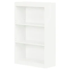 South Shore Axess 3-Shelf Bookcase, Pure White (7250766C)