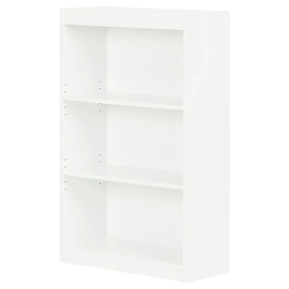 South Shore Axess 3-Shelf Bookcase, Pure White (7250766C)