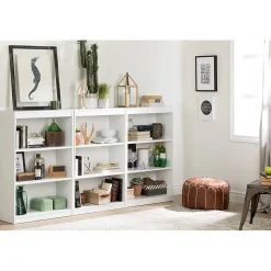 South Shore Axess 3-Shelf Bookcase, Pure White (7250766C)