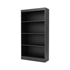 South Shore Axess 4-Shelf Bookcase, Pure Black (7270767)
