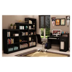 South Shore Axess 4-Shelf Bookcase, Pure Black (7270767)