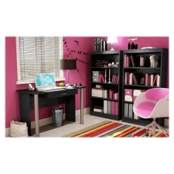 South Shore Axess 4-Shelf Bookcase, Pure Black (7270767)