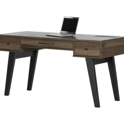 South Shore Helsy 60"W Computer Desk, Natural Walnut (13306)