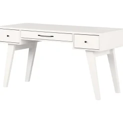South Shore Helsy 60"W Computer Desk with Power Bar, Pure White (14668)