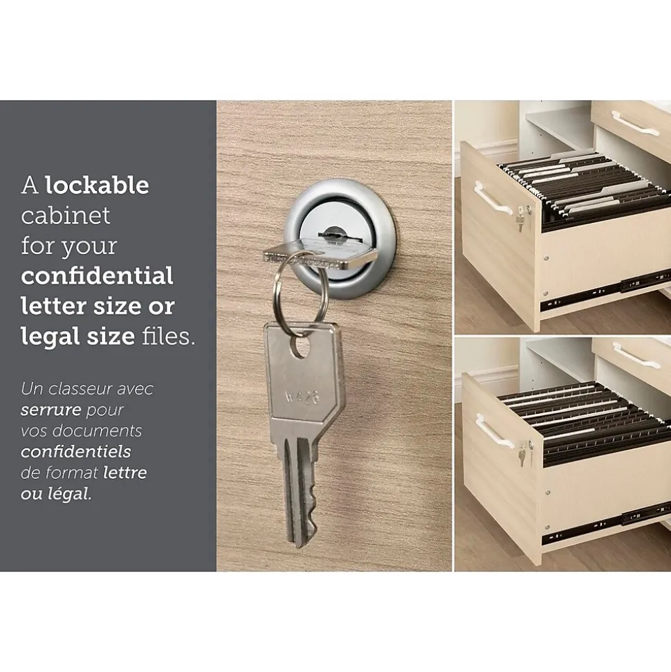 South Shore Helsy 78"W L-Shaped Computer Desk with Removable Hutch, Soft Elm/White (13298)