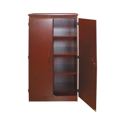 South Shore Morgan 60" Storage Cabinet with 4 Shelves, Royal Cherry (7206970)