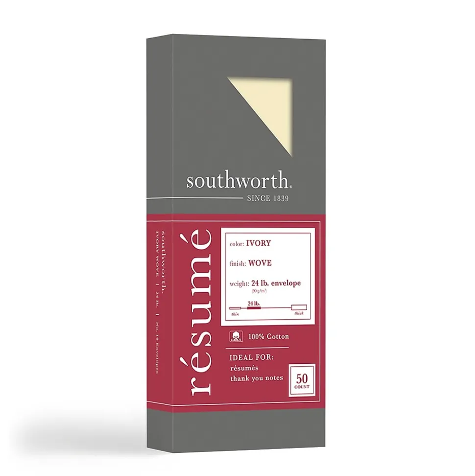 Southworth Cotton #10 Inter-Departmental Envelope 4 1/8" x 9 1/2", Ivory, 50/Pack (R14I-10L)