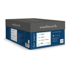 Southworth Gummed #10 Business Envelopes, 4 1/8" x 9 1/2", Ivory, 250/Box (J404I-10)