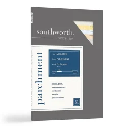 Southworth Parchment Specialty Sampler Paper, 8.5" x 11", 24 lb., Assorted, 50/Pack (P984S)