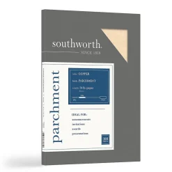 Southworth Parchments 8.5" x 11" Multipurpose Paper, 24 Lbs., 100 Brightness, 100/Box (P894CK/3/36)