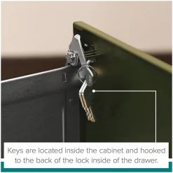 Space Solutions 3-Drawer Mobile Vertical File Cabinet, Letter Size, Lockable, 26.7