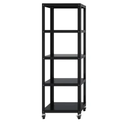 Space Solutions Ready-to-assemble 72-inch High Mobile 5-Shelf Bookcase, Black