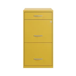 Space Solutions SOHO Organizer 3-Drawer Vertical File Cabinet, Letter Size, Lockable, Goldfinch (25280)