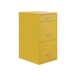 Space Solutions SOHO Organizer 3-Drawer Vertical File Cabinet, Letter Size, Lockable, Goldfinch (25280)