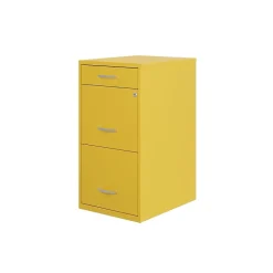 Space Solutions SOHO Organizer 3-Drawer Vertical File Cabinet, Letter Size, Lockable, Goldfinch (25280)