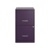 Space Solutions SOHO Smart File 2-Drawer Vertical File Cabinet, Letter Size, Lockable, Midnight Purple (25273)