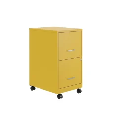 Space Solutions SOHO Smart File 2-Drawer Mobile Vertical File Cabinet, Letter Size, Lockable, Goldfinch (25276)