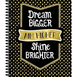 Sparkle and Shine Teacher Planner Plan Book, Dream Bigger Aim Higher Shine Brighter, Paperback (105020)