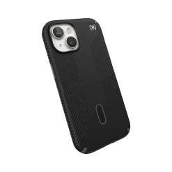 Speck Presidio 2 Grip MagSafe ClickLock Phone Case for iPhone 15, Black/Slate Gray (150439-3205)