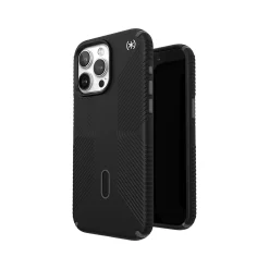 Speck Presidio 2 Grip MagSafe ClickLock Phone Case for iPhone 15 Pro Max, Black/Slate Gray (150463-3205)