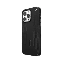 Speck Presidio 2 Grip MagSafe ClickLock Phone Case for iPhone 15 Pro Max, Black/Slate Gray (150463-3205)