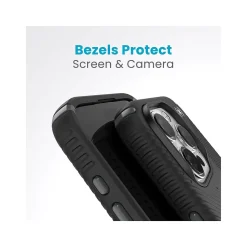 Speck Presidio 2 Grip MagSafe ClickLock Phone Case for iPhone 15 Pro, Black/Slate Gray (150447-3205)