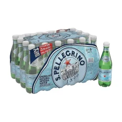 S.Pellegrino Sparkling Natural Mineral Water, 16.9 Fl oz. Plastic Bottles, 24/Carton (12161701)