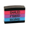 Stack Stamp Set, "EMAILED", "FAXED", "RECEIVED", Assorted Ink (8800)
