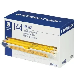 Staedtler Pre-Sharpened Wooden Pencil, 0.7mm, #2 Medium Lead, 144/Box (13247C144A02NA)