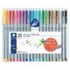 Staedtler triplus Felt Pens, Super Fine Point, Assorted Ink, 20/Pack (334 SB20)