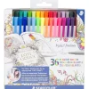 Staedtler Triplus Fineliner Marker, Assorted Colors, 36 Pack (33436JBLU)