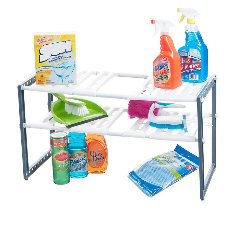 Stalwart Adjustable Under Sink Shelf Organizer Unit