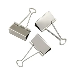 Staples 0.75" Binder Clips, Small, Silver, 40/Pack (32006)
