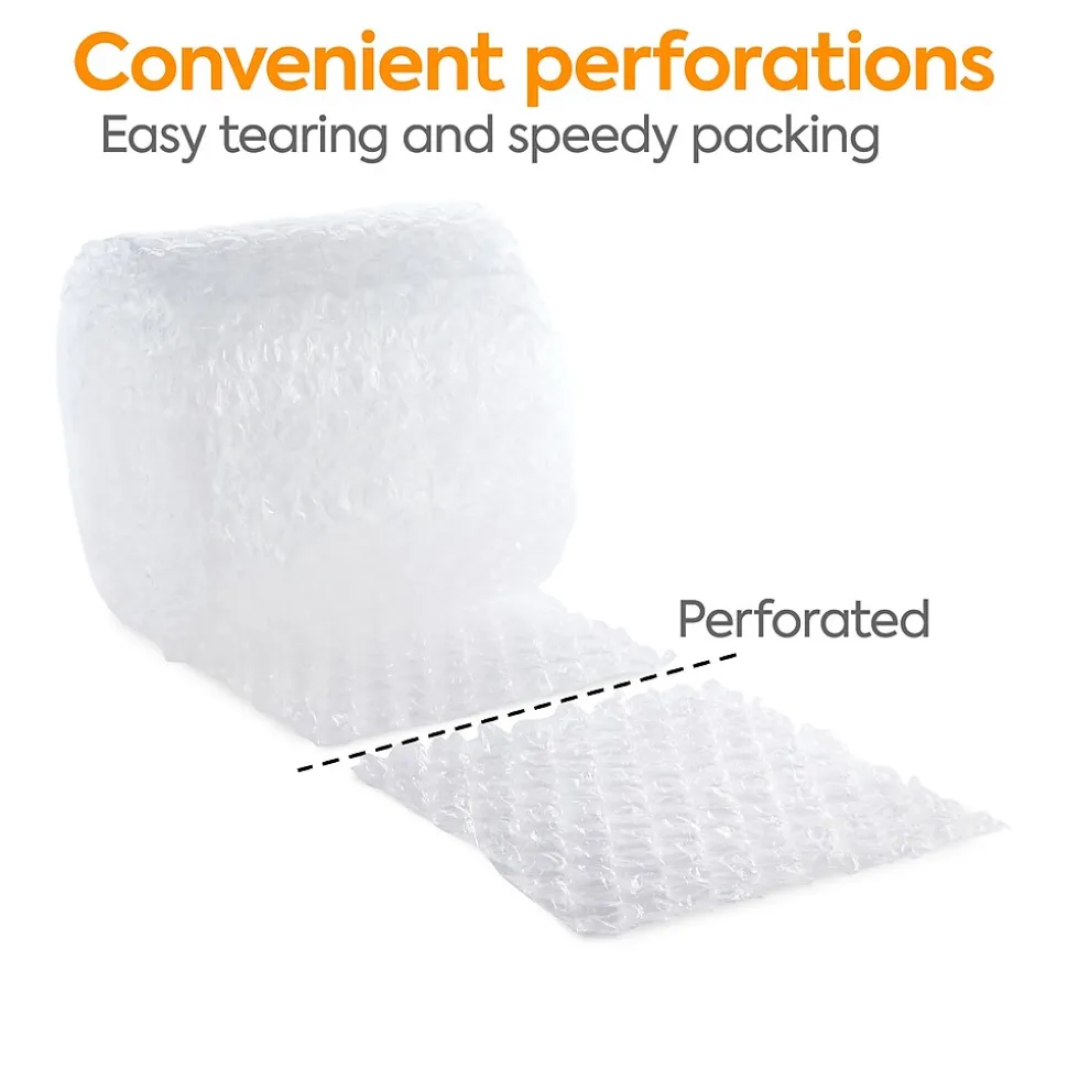 Staples 1/2" Bubble Roll, 12" x 30', Clear (4069423)