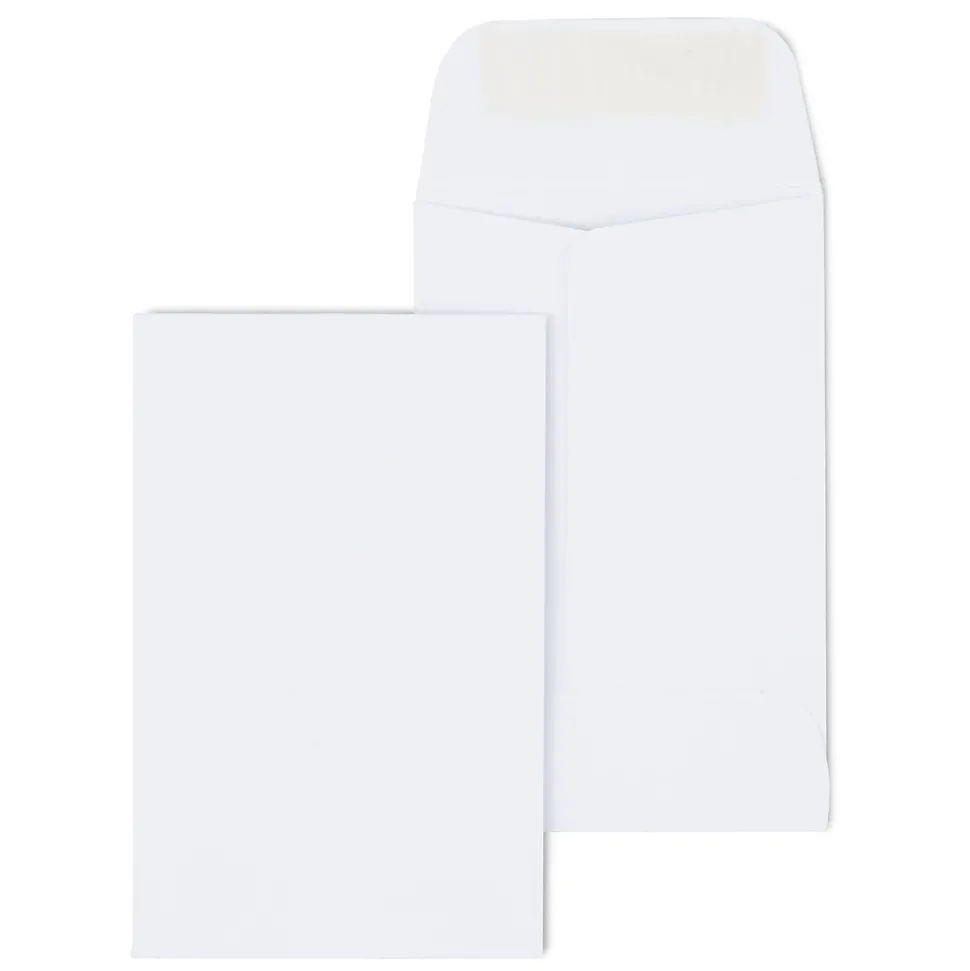 Staples #1 Coin Envelope, 2 1/4" x 3 1/2", White, 100/Pack (50182)