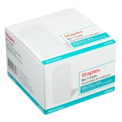 Staples #1 Coin Envelope, 2 1/4" x 3 1/2", White, 100/Pack (50182)